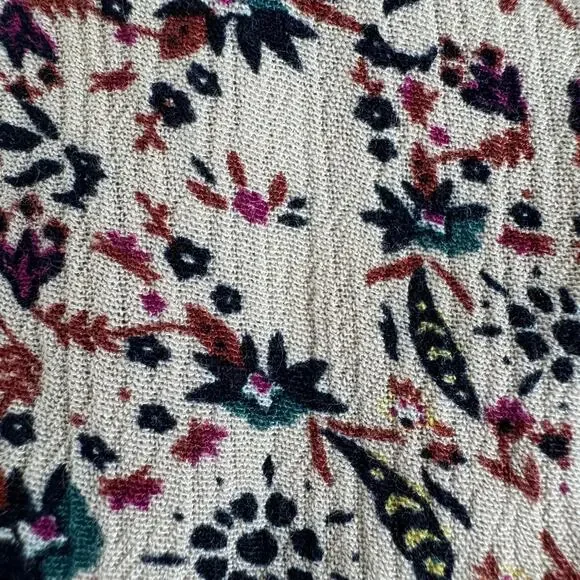 Natural Life Cream Floral Boho Chic Button Down Top Small- Cottagecore - Picture 9 of 10
